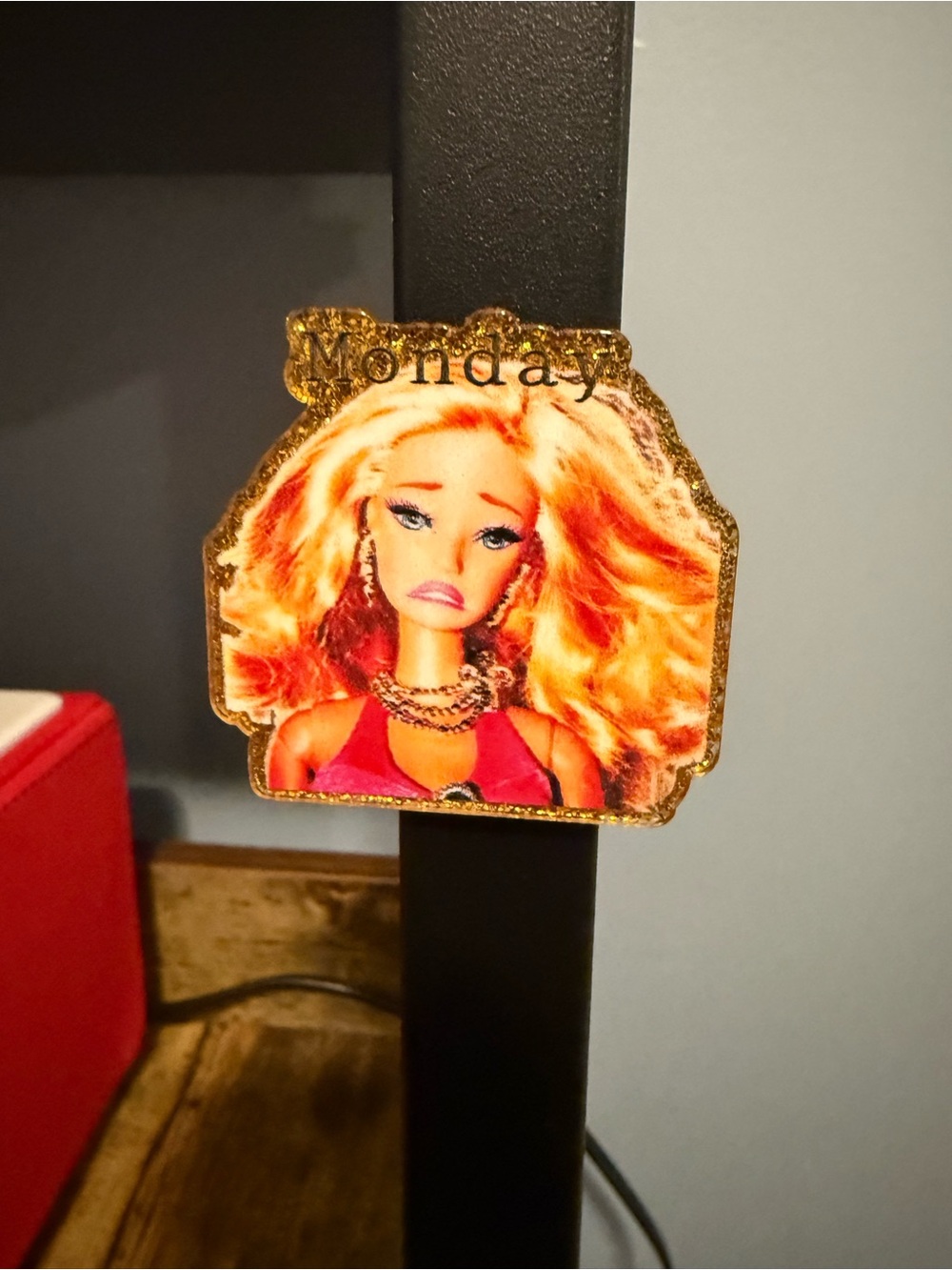 Monday: Sad Barbie Acrylic Magnet